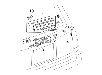 GENUINE TOYOTA OEM 1996-2002 4RUNNER REAR WINDOW WIPER ARM 85241-35020