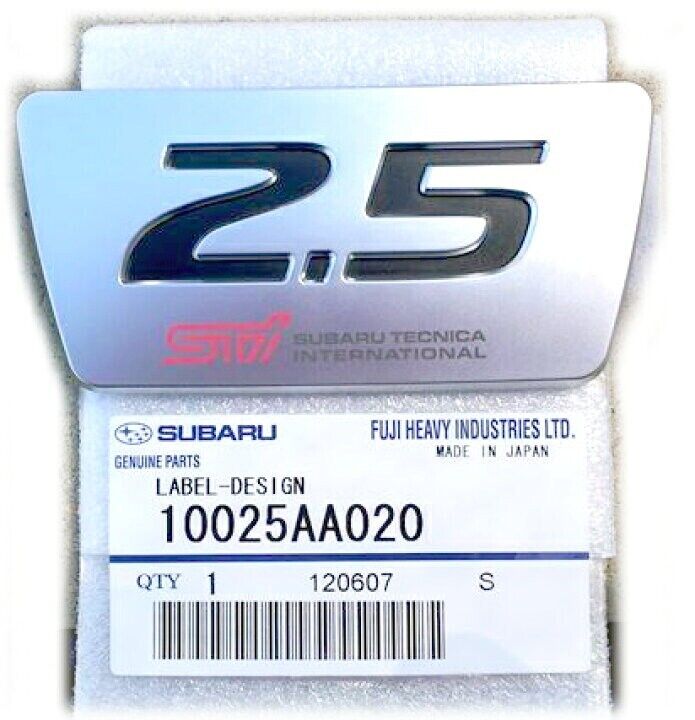 Genuine Subaru OEM 2.5  Decal WRX STi Forester Trunk Badge Emblem 10025AA020