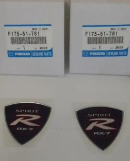 Genuine MAZDA OEM RX-7 Spirit R Badge FD3S Pair MAZDA Speed Jdm F175-51-781 ×2