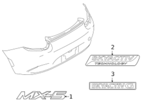 Genuine Mazda OEM ROADSTAR MX-5 MIATA ND5RC Emblem N243-51-721