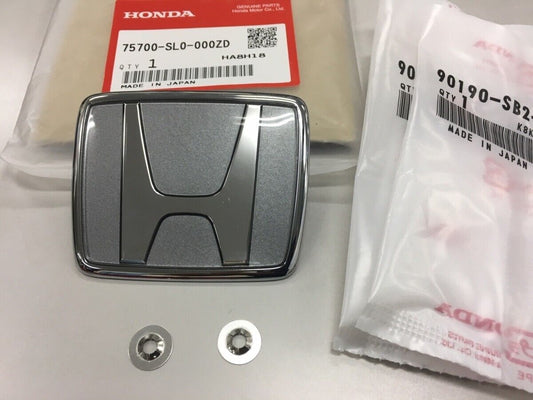 Genuine HONDA NSX NA1 2 Front NH546M Kaiser Silver Metallic Emblem Set Ornament