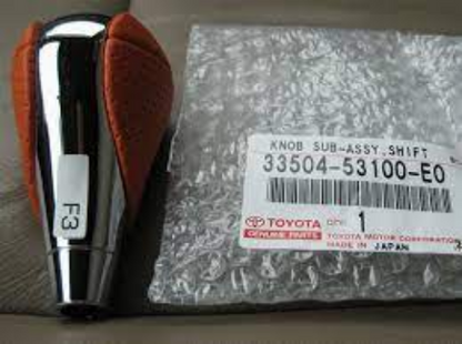 Genuine Lexus OEM IS-F 2010-12 Orange Leather & Chrome Shift Knob 33504-53100-E0