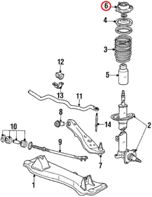 Genuine Toyota OEM Corolla CP Coupe AE86 Front Strut Mount LH & RH set