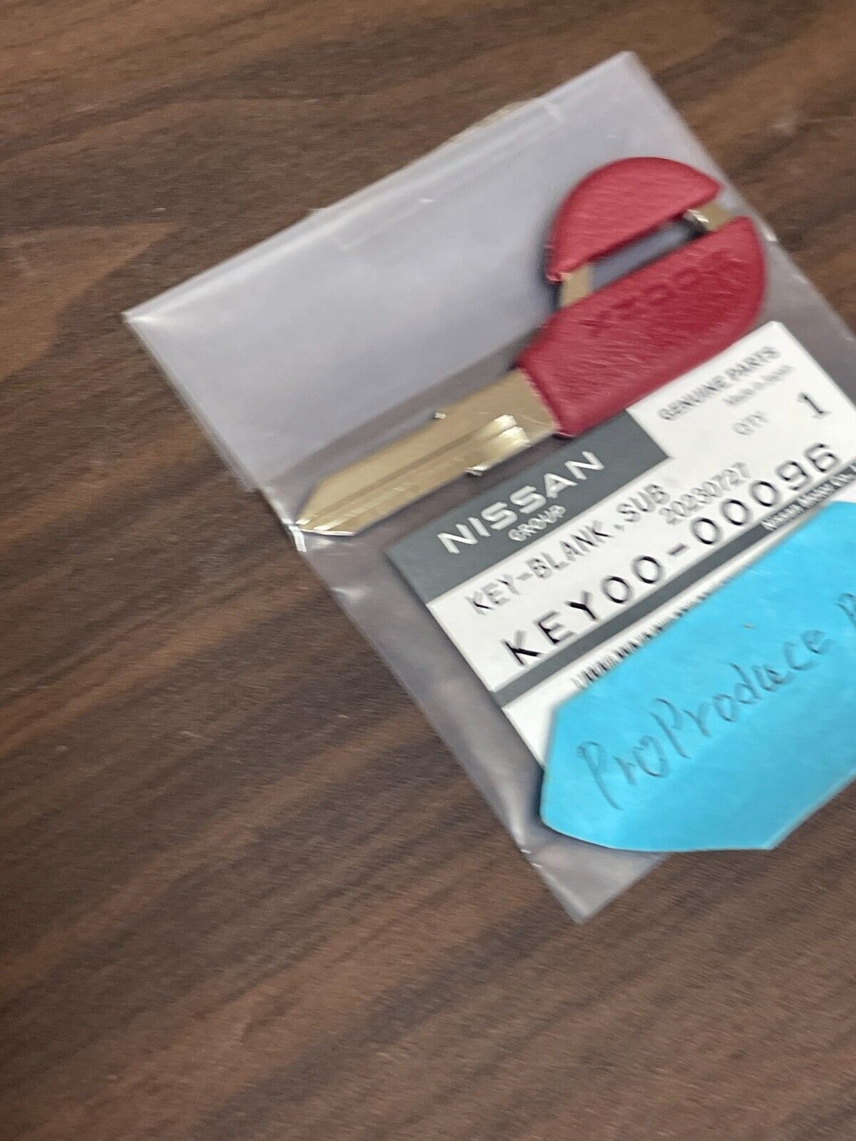 Nissan Genuine Master Key Blank Uncut Red 90-96 300ZX Z32 KEY00-00096 OEM