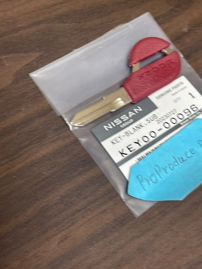 Nissan Genuine Master Key Blank Uncut Red 90-96 300ZX Z32 KEY00-00096 OEM