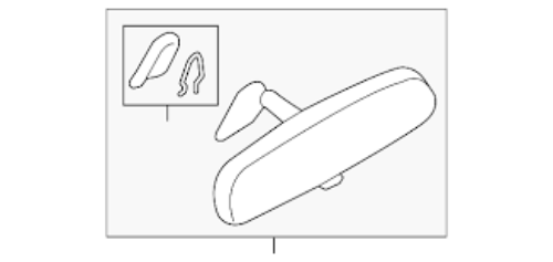 Genuine Subaru OEM BRZ FRS Frameless Rear View Mirror 92039CA001