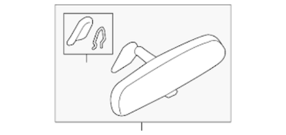 Genuine Subaru OEM BRZ FRS Frameless Rear View Mirror 92039CA001