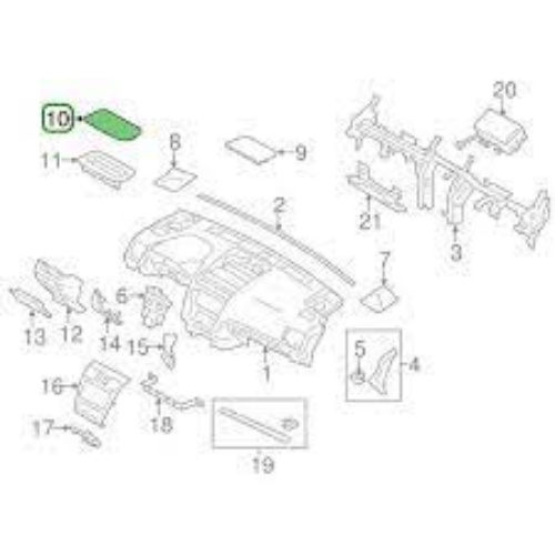 Genuine Subaru OEM 15-16 WRX STi S4 Center MFD Gauge Top Cover Hood 66067VA020