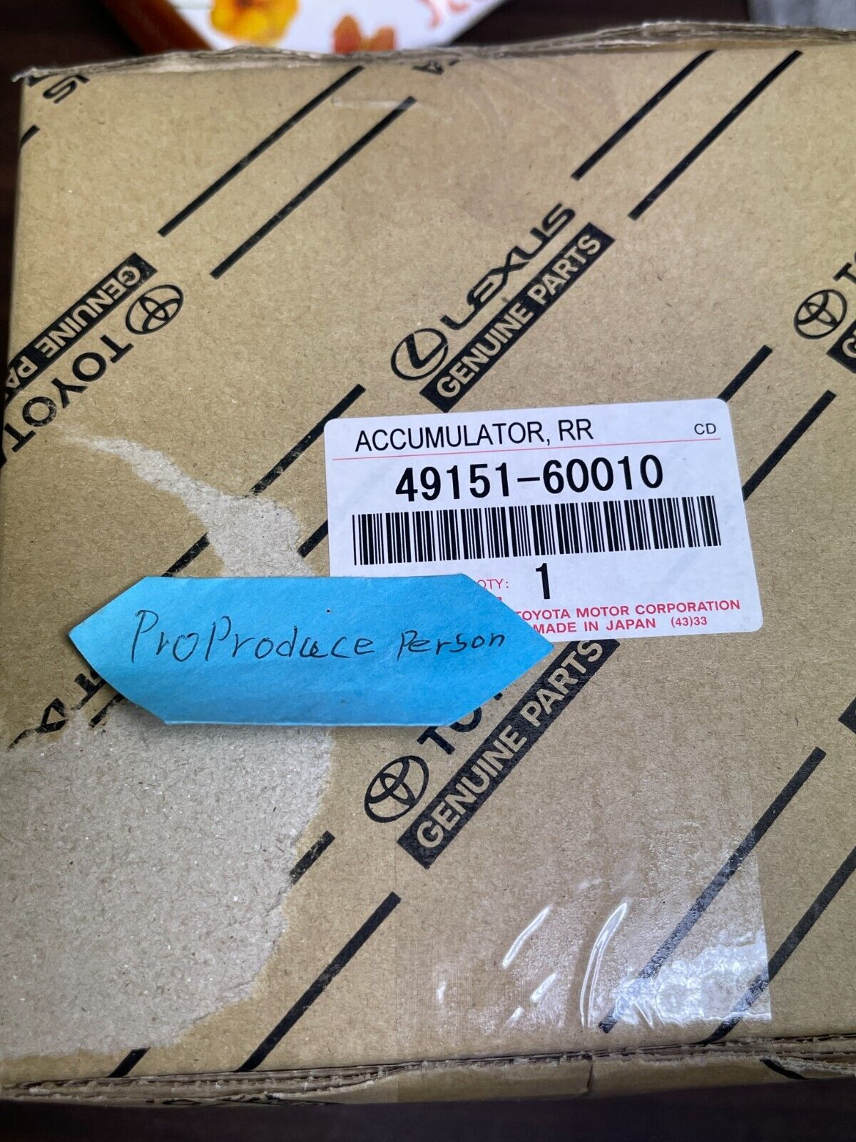 GENUINE TOYOTA LEXUS LX470 REAR SUSPENSION CONTROL ACCUMULATOR 49151-60010 OEM