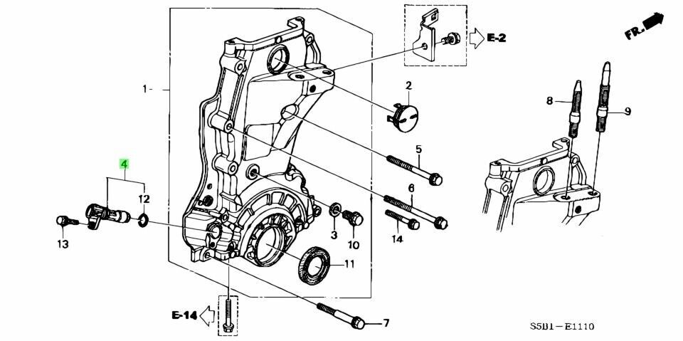 HONDA Fit Engine Crank Position Sensor 180-0392 RSX CRV CIVIC 37500-PNB-003