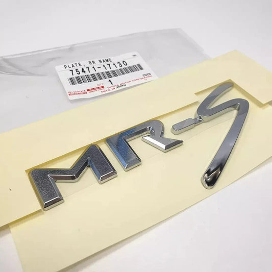 Genuine TOYOTA OEM MR2 Spyder MRS Rear Emblem Badge Chrome 75471-17130