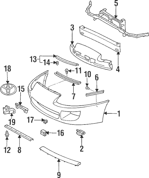 GENUINE TOYOTA 93-02 SUPRA MK4 JZA80 OEM Front Bumper Side Retainer LH & RH