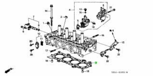 HONDA GENUINE ACURA RSX HATCHBACK (2002-2006)  Gasket Cylinder Head
