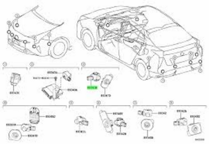 Genuine TOYOTA OEM 2016-20 Prius Ultrasonic Parking Sensor Front 89341-58070-B0