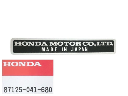 Genuine Honda  OEM MADE IN JAPAN JDM Decal Name Plate Sticker 87125-041-680 NEW
