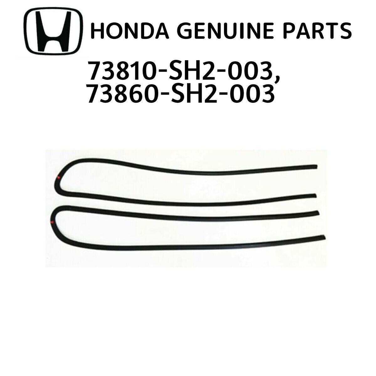 Genuine Honda CRX 88-91 Driver & Passenger Quarter Window Glass Outside Molding