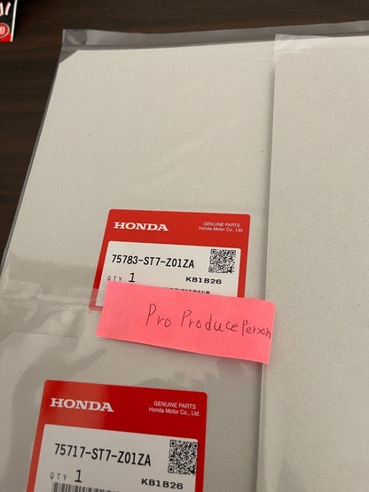 Genuine Honda TYPE R Side & Rear Decals Stickers Acura Integra Black Outline OEM