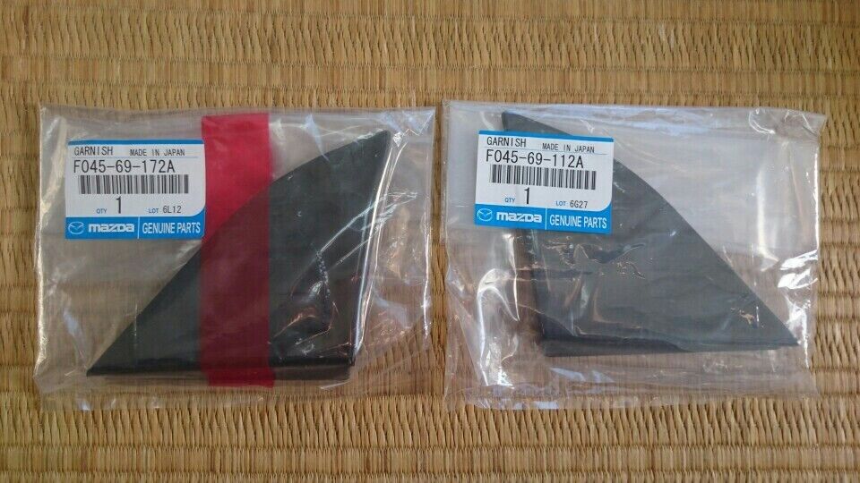 MAZDA Genuine RX-7 RX7 FC3S Door Inner Sail Garnish Cover Trim Set OEM New Rh Lh