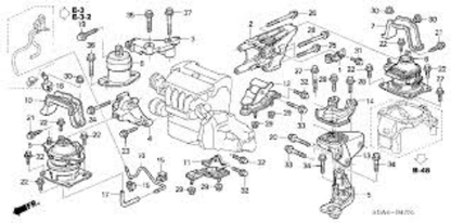 Genuine Honda OEM Side Engine Motor Mount 2003-2007 Accord 50820-SDA-A01