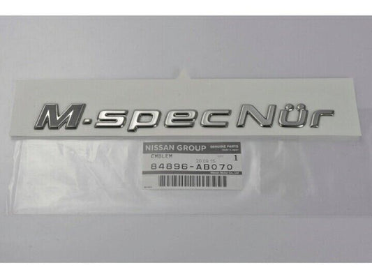 Nissan OEM Skyline GTR R34 M-Spec Nur Rear Trunk Emblem Decal Badge 84896-AB070