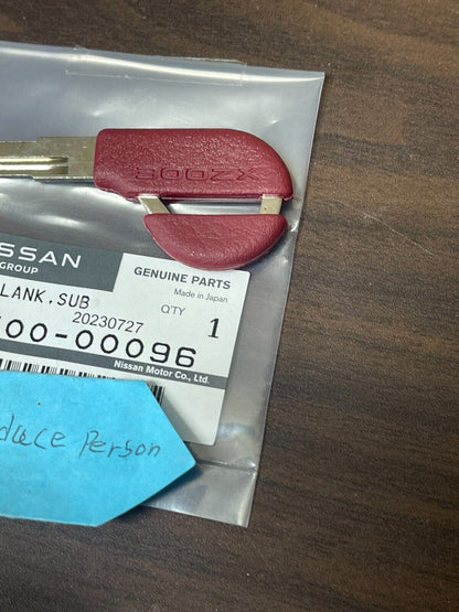 Nissan Genuine Master Key Blank Uncut Red 90-96 300ZX Z32 KEY00-00096 OEM