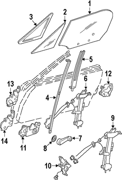 GENUINE MAZDA Right Side Manual Window Regulator 1990-1997 MIATA Roadstar OEM