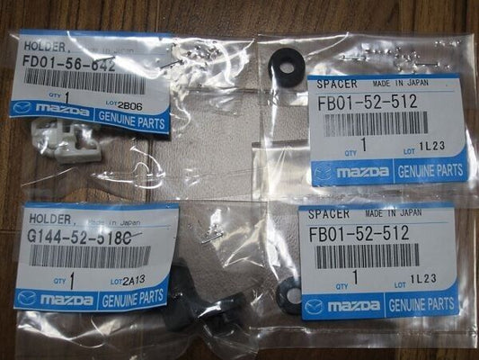 Genuine MAZDA OEM RX-7 FD3S 93-95 Hood Rod Clip Holder Spacer Bonnet Stay Set