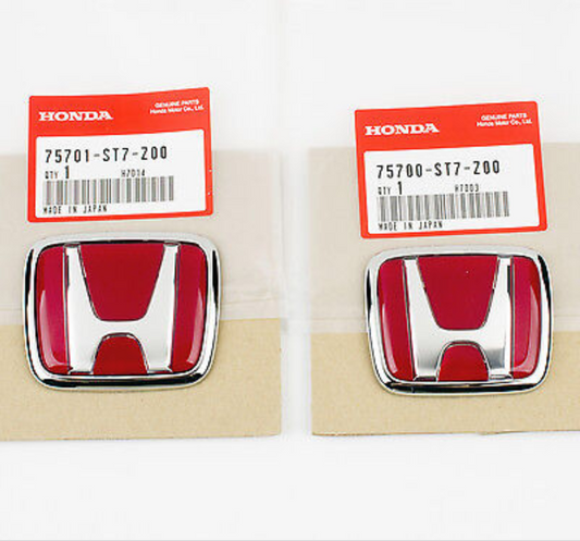 Genuine Honda FRONT & REAR EMBLEMS Integra DC2 Type-R Badges JDM ITR OEM