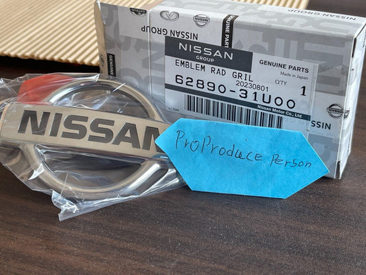 Nissan OEM Genuine Front Emblem Maxima Sentra 180sx 240sx S13 62890-31U00 *