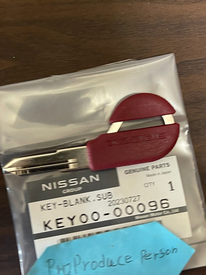 Nissan Genuine Master Key Blank Uncut Red 90-96 300ZX Z32 KEY00-00096 OEM