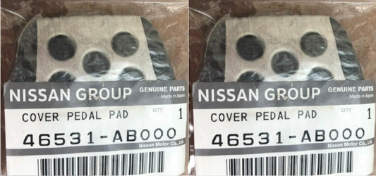 Genuine Nissan 46531-AB000 x2 Aluminum Clutch & Brake Pedal Pad Cover