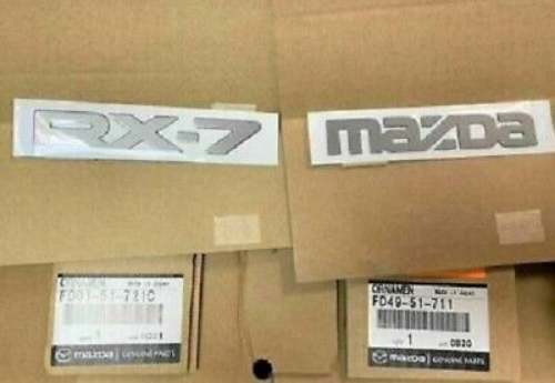 GENUINE MAZDA OEM RX-7 RX7 FD3S FC3S FC3C REAR EMBLEM SET BADGE ORNAMENT