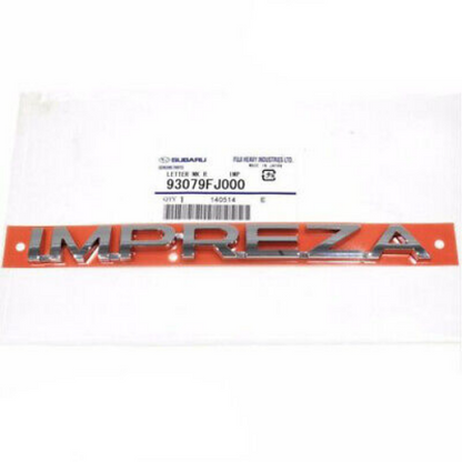 Subaru Genuine OEM 93079FJ000 "IMPREZA" Trunk Nameplate Badge 2012-2016 Impreza