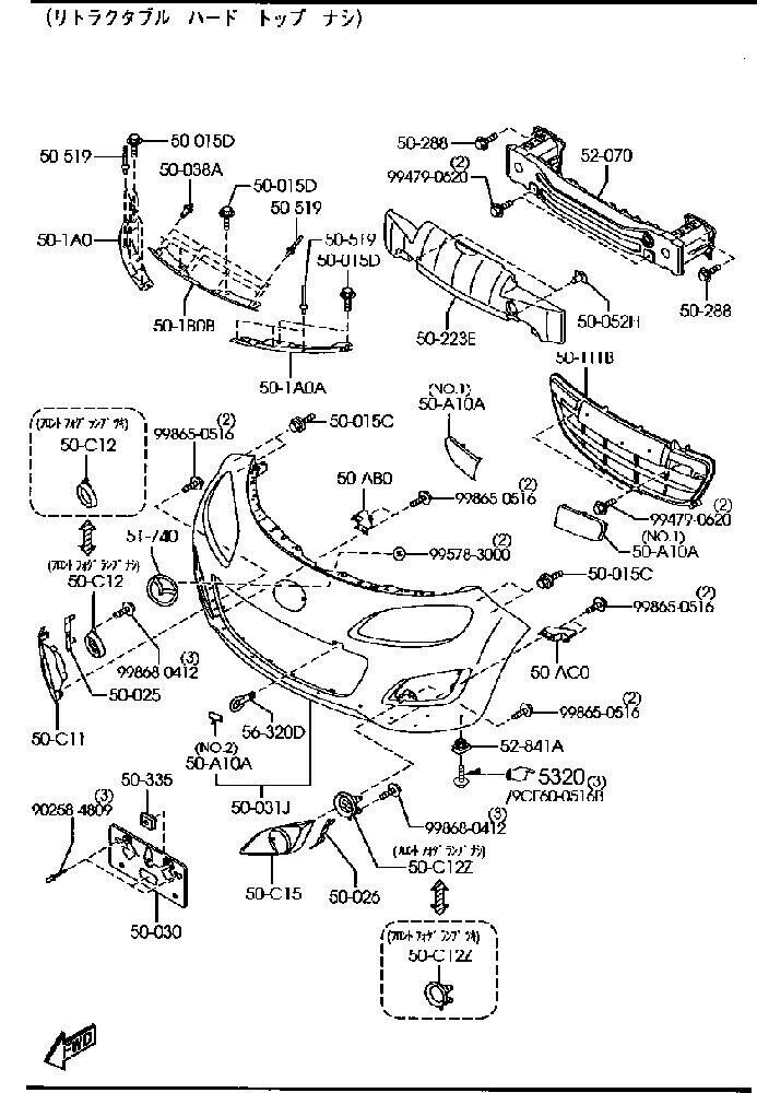 Mazda Genuine NH54-50-A11A BB OEM 2009-2012 MX-5 MIATA Bumper Towing Hook Cover
