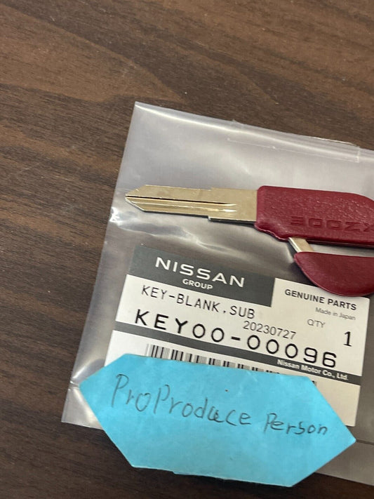 Nissan Genuine Master Key Blank Uncut Red 90-96 300ZX Z32 KEY00-00096 OEM