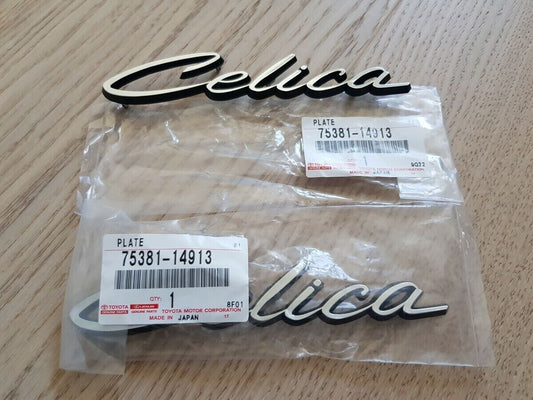Toyota OEM Celica 71-77 Rear Quarter Panel CELICA Chrome Emblem 75381-14913 ×2
