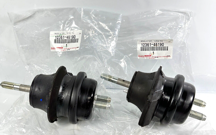 Genuine TOYOTA 98-05 LEXUS IS300 GS300 2JZ Engine Mount Set 12361-46190 x2 NEW