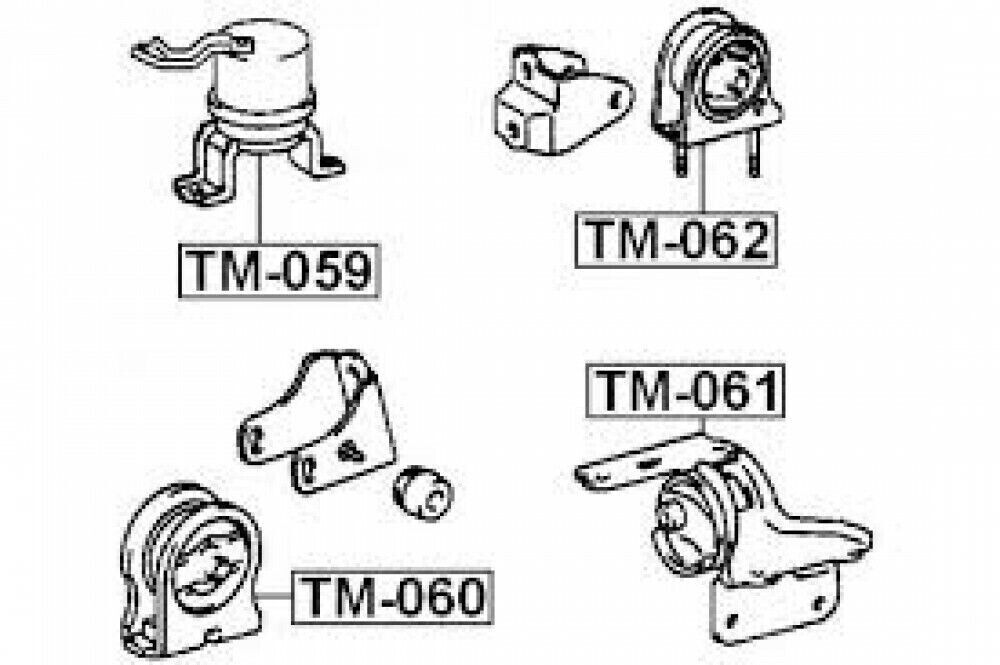 Genuine Toyota OEM Insulator Engine Mounting Rear  12371 - 74471